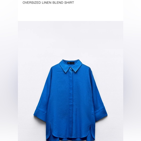 Zara Blue Matching Linen Set - Picture 6 of 7